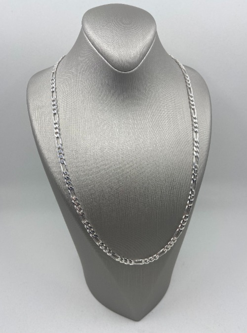 Elegant “Figaro” sterling silver chain