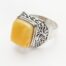 Vintage Butterscotch amber sterling silver ring