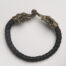 Leather/Copper Elephant bracelet