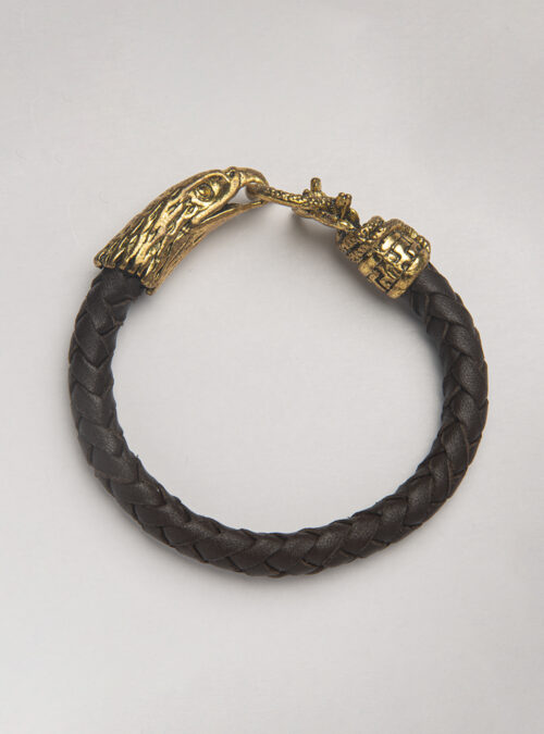Leather/Copper Eagle bracelet