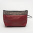Leather clutch/makeup purse red