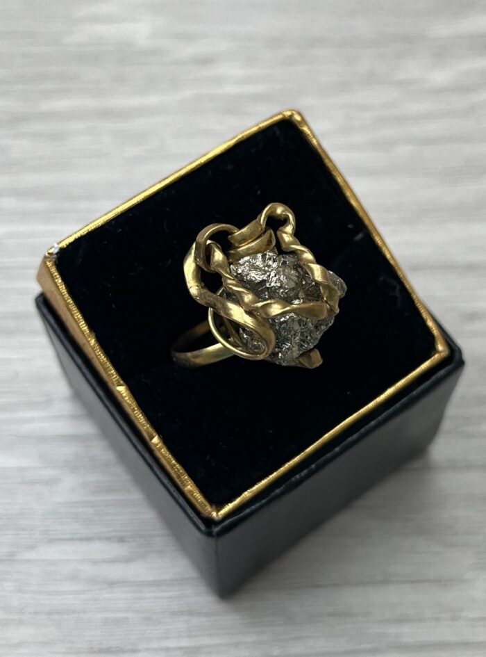“Space Nugget” ring in box