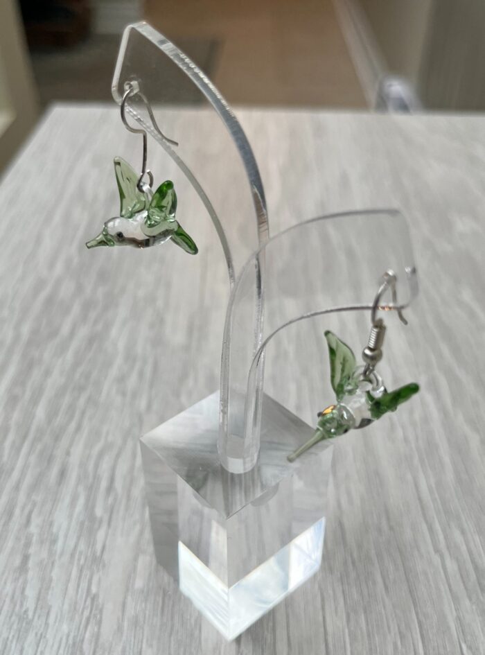Glass Hummingbird Earrings