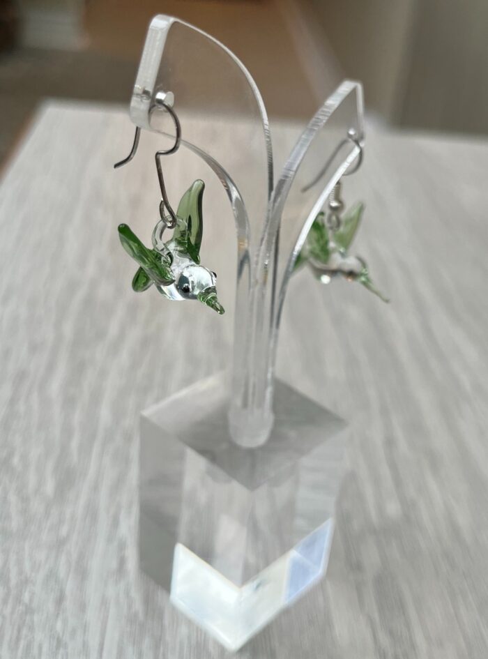 Glass Hummingbird Earrings