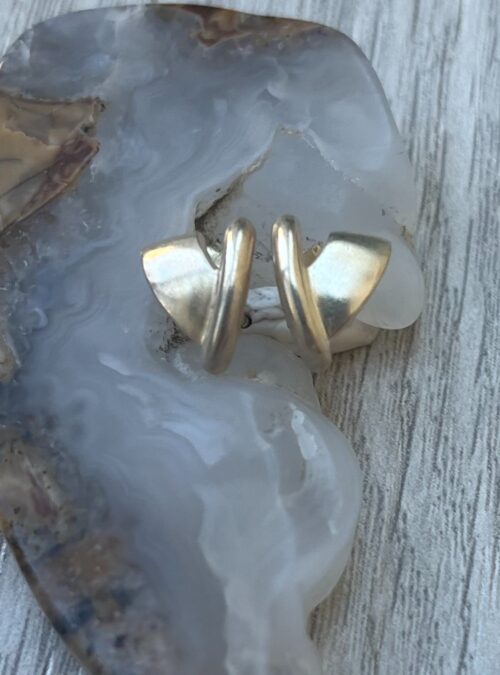 Jens Aagaard silver modernist stud earrings