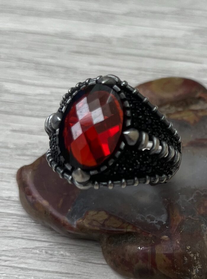Garnet & Markasite Ring