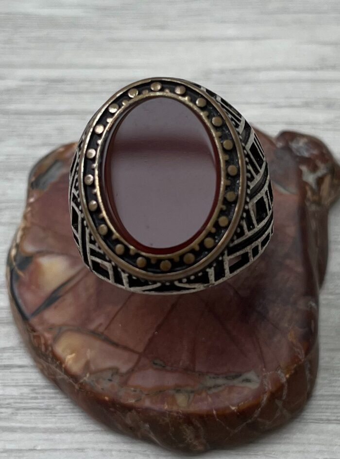 Large Carnelian & Sterling Silver Ring