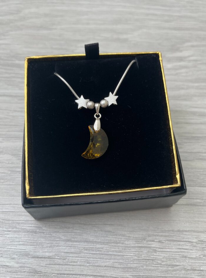 Moon and Stars Necklace in box