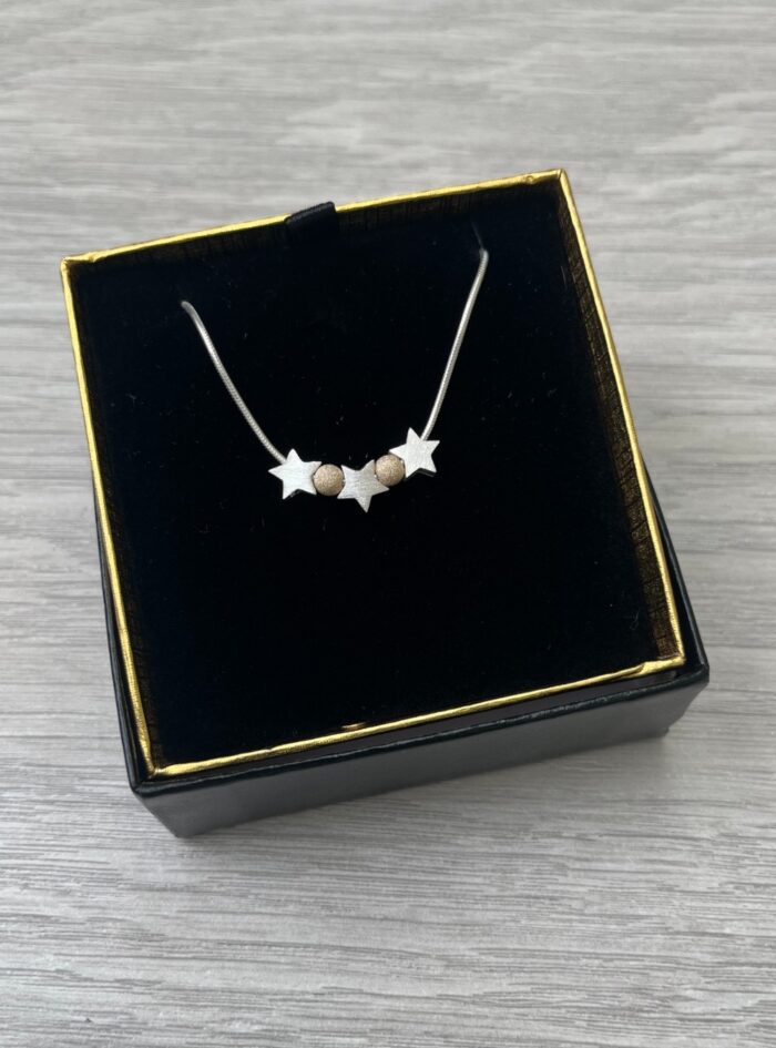 “Stargazing” necklace in box